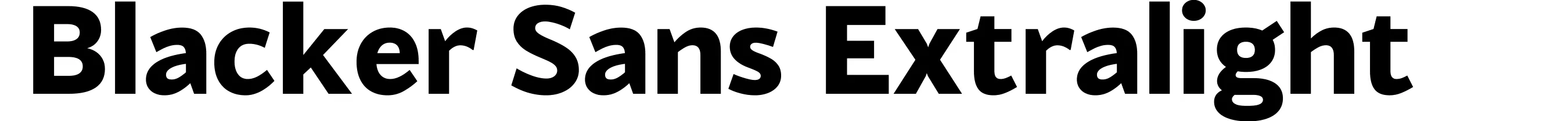 Blacker Sans Extralight